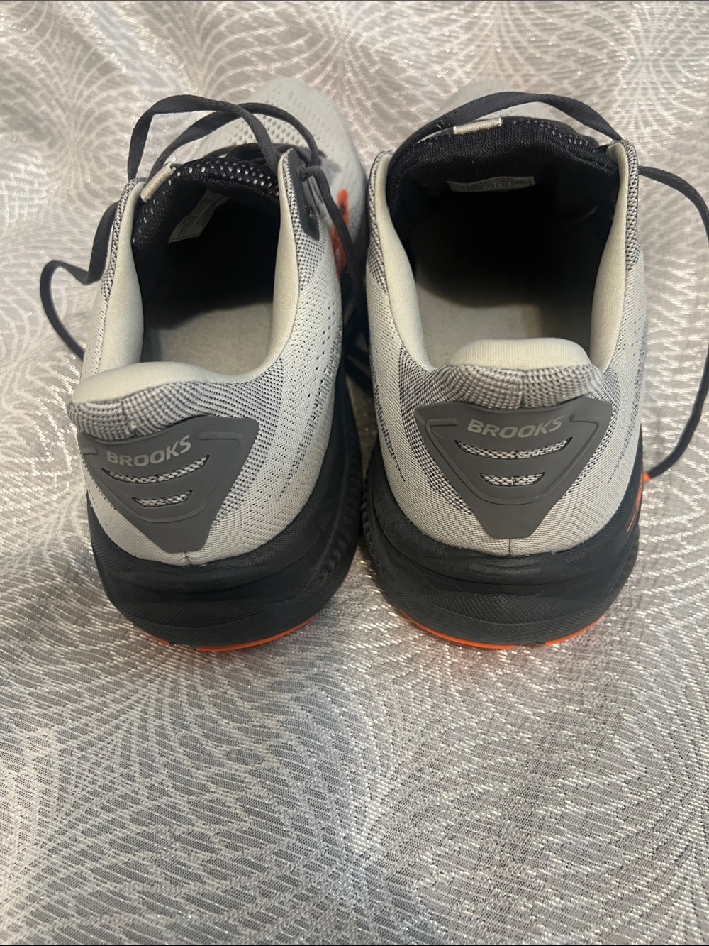 Brooks Gray Running Shoes with Orange Logo - Picture 4 of 11